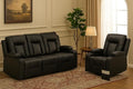 LUCKLIFE Leather Recliner Sofa Set by Unknown