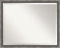Amanti Art Grey Wall Mirror 24x30 Burnished Concrete Narrow Rectangle Bathroom by AmantiArt