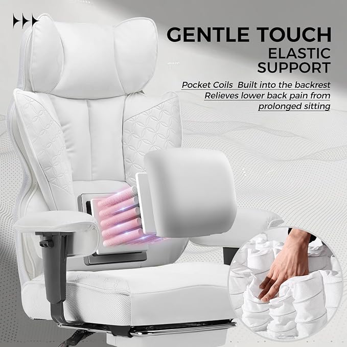GTRACING Big and Tall Gaming Chair 400lbs Heavy Duty Office Chair - Image 3