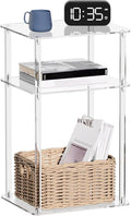 HMYHUM Acrylic Side Table for Small Spaces, Nightstand/Bedside Table, Home by HMYHUM