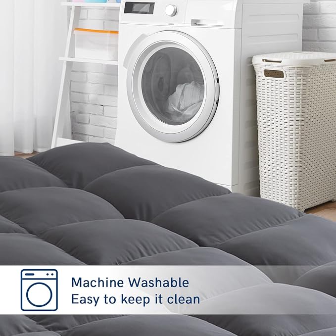 ELEMUSE Cal King Grey Mattress Topper - Image 6