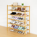 Smiry Shoe Rack, 6 Tier Long Bamboo Shoe Organizer, Stackable Free Standing by Smiry