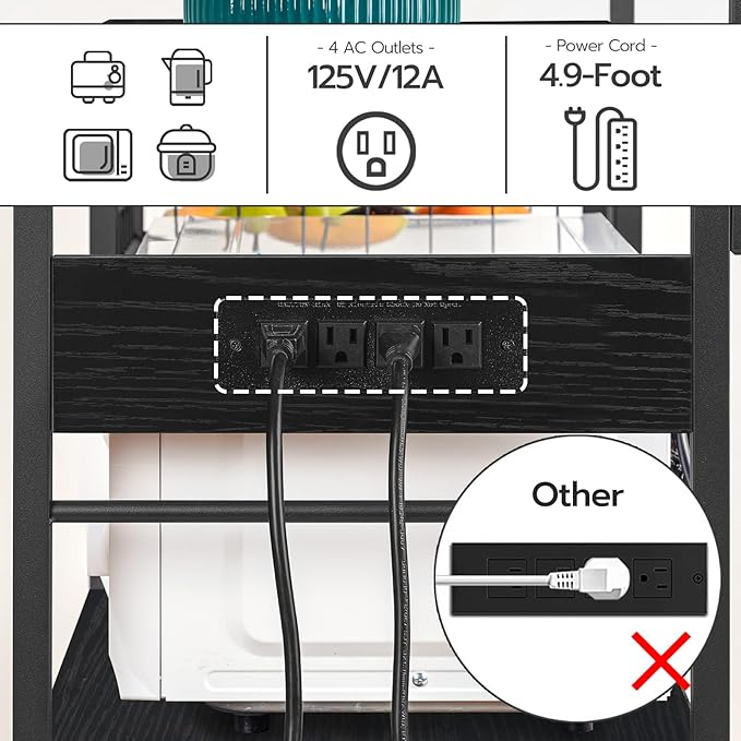 HOOBRO Kitchen Bakers Rack - Image 4