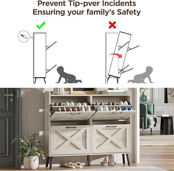 Maupvit Large Shoe Storage Cabinet - Image 7