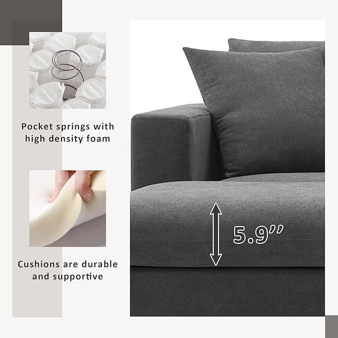 100" Modern Sectional Sofa - Image 3