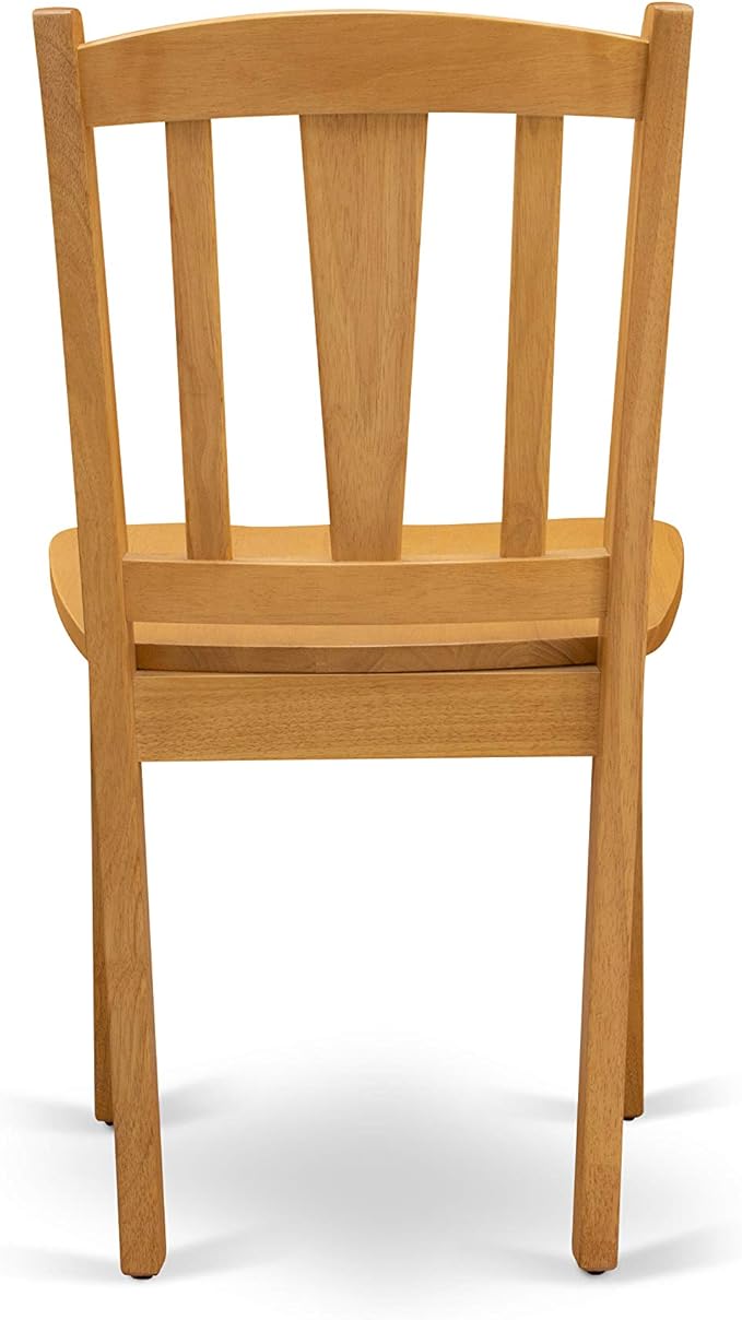 East West Furniture ESDL3-OAK-W 3 Piece Kitchen Table Set - Image 10