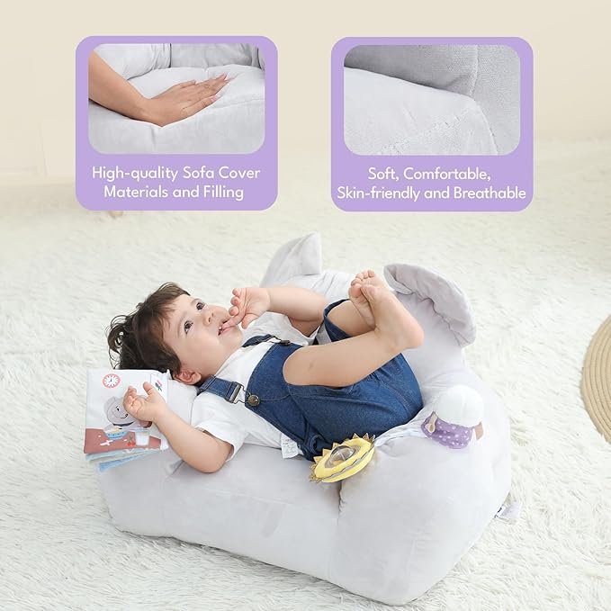 Lovvie & Joy Toddler Sofa Chair, Soft Toddler Kids Chair - Image 3