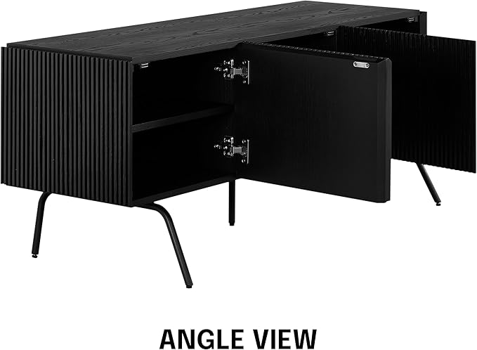 NTC Veil TV Stand with 3 Doors for TVs up to 60’’, Media Console with Vertical - Image 6
