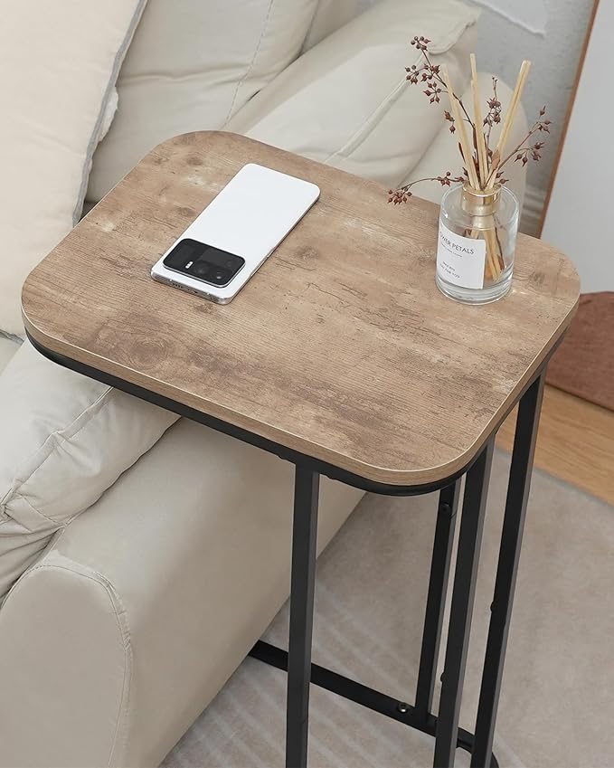C Shaped End Table Set of 2, Small Side Table - Image 5