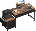 Lufeiya Computer Desk with Fabric File Drawers Cabinet, 57 Inch Home Office by LUFEIYA