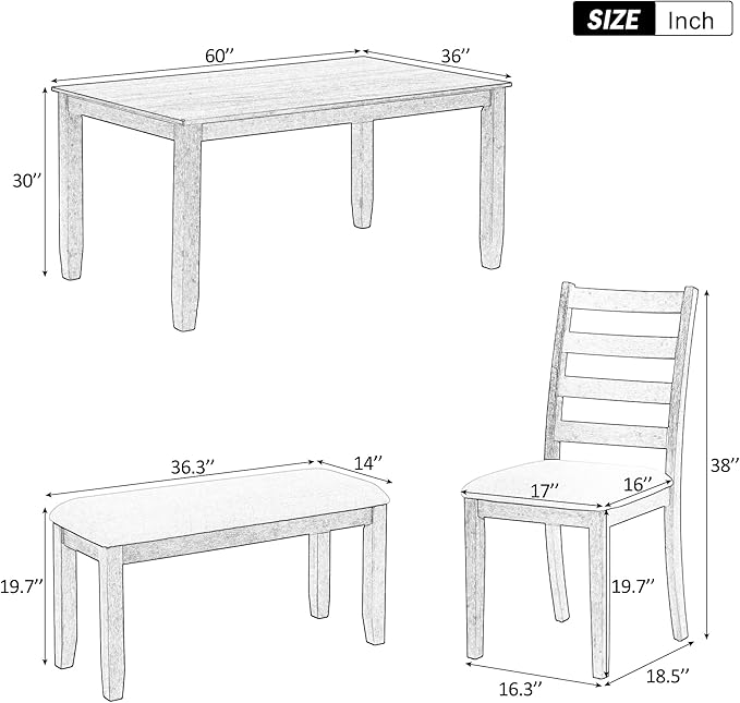 Ball & Cast 6 Piece Dining Table Set - Image 3