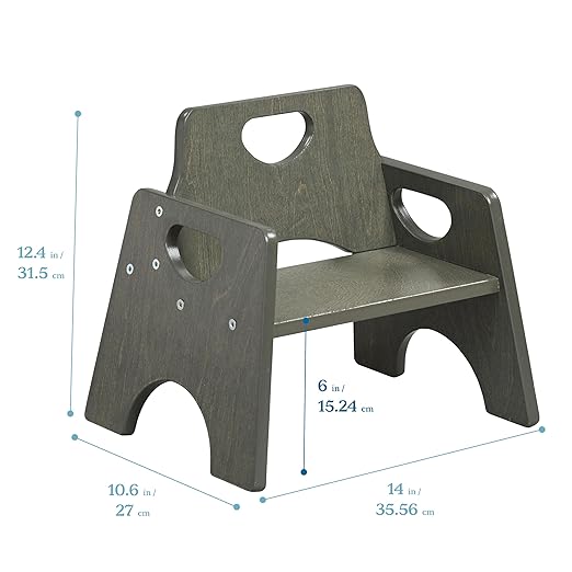 ECR4Kids Stackable Wooden Toddler Chair, Kids Furniture - Image 3