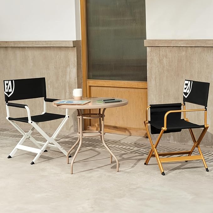 EVER ADVANCED Aluminum Directors Chair, Folding Studio Movie Chairs Camping - Image 2