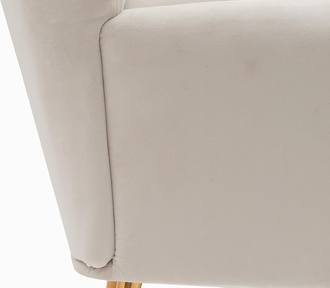 Container Furniture Direct Modern Chic Mid-Century Velvet Accent Armchair - Image 9