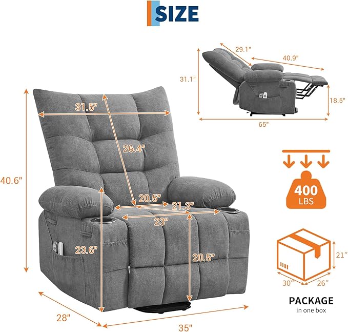 GarveeHome Power Lift Recliner Chair - Image 2