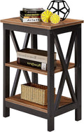 VECELO Modern Night Stand/Sofa Side/End Storage Shelf X-Design Versatile by VECELO