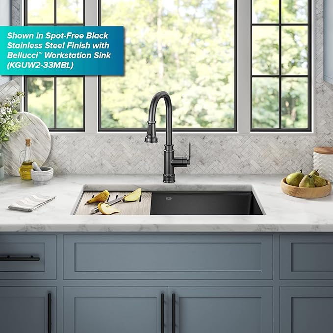 KRAUS Allyn Transitional Industrial Pull-Down Single Handle Kitchen Faucet in - Image 12