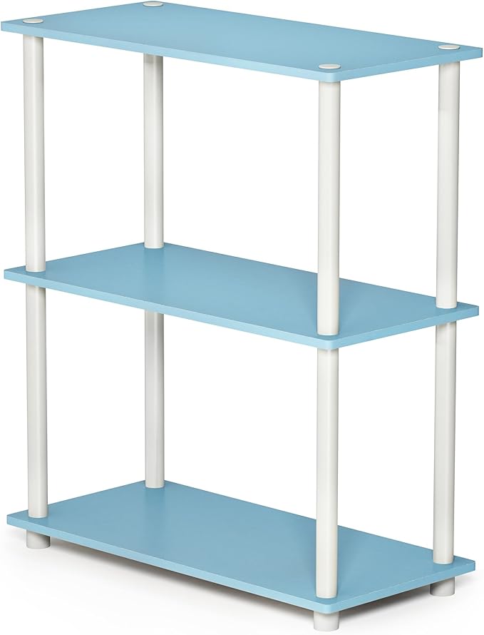 Furinno Turn-N-Tube 3-Tier Compact Multipurpose Shelf Display Rack, Light by Furinno-FitsYourSpaceFitsYourBudget
