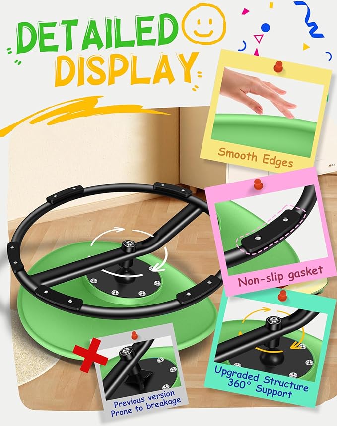 Spinning Chair for Autistic Kids, Sensory Swivel Chair, 220LBS Weight Capacity - Image 3