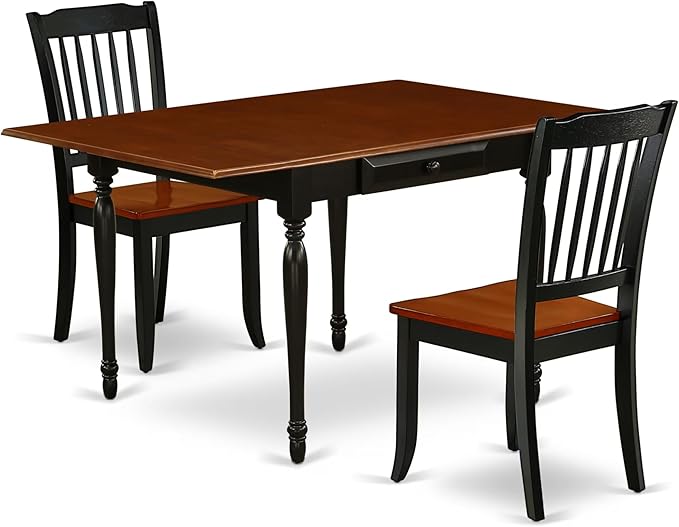 East West Furniture MZDA3-BCH-W 3 Piece Dinette Set by EastWestFurniture