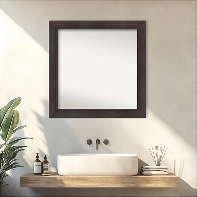 Amanti Art Brown Bathroom Mirror - Image 6