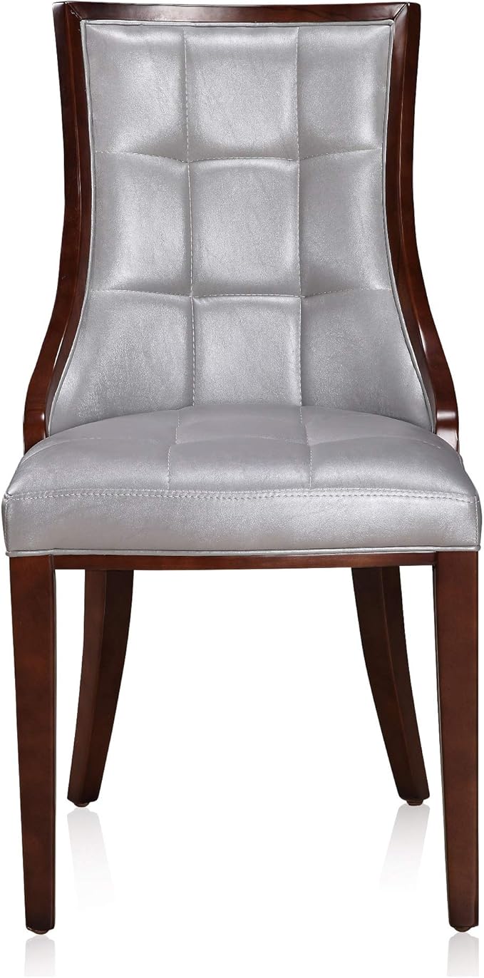 Manhattan Comfort Fifth Avenue Faux Leather Dining Chairs, Parsons Accent - Image 4