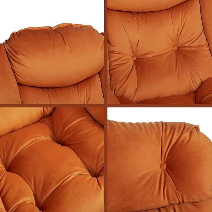 HollyHOME Modern Fabric Large Lazy Chair, Accent Oversized Comfy Reading Chair - Image 5