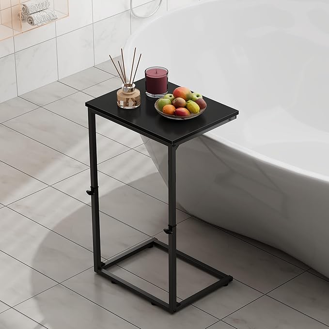 Vagusicc C Shaped End Table for Couch, 33.2'' Extra Tall C Table Adjustable - Image 7