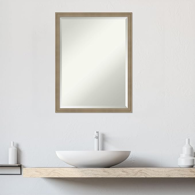 Amanti Art Brown Bathroom Mirror - Image 6