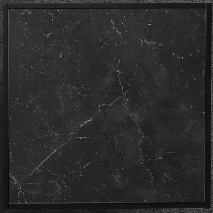 SAYGOER Black Coffee Table Small Square Coffee Table Simple Modern Center Table - Image 9