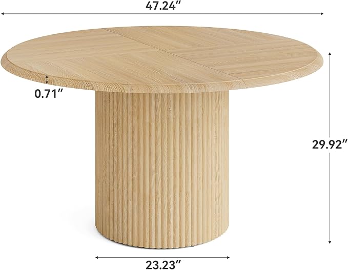LITTLE TREE 47 Inches Round Dining Table - Image 7