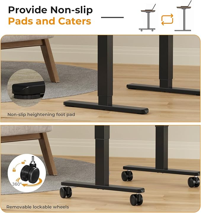 JOY worker Small Electric Standing Desk, Sit to Stand Desk Workstation - Image 8