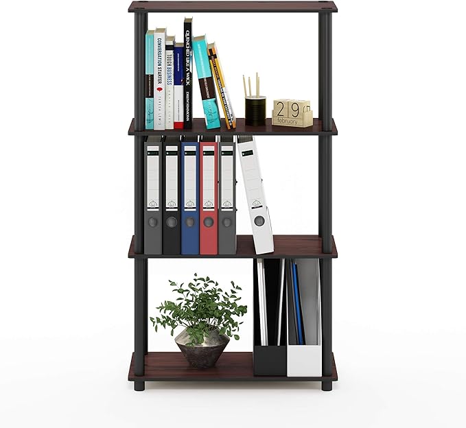 Furinno Turn-N-Tube 4-Tier Multipurpose Shelf Display Rack, Round Tubes - Image 3