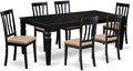 East West Furniture LGAN7-BLK-C 7 Piece Kitchen Table Set Consist of a by EastWestFurniture