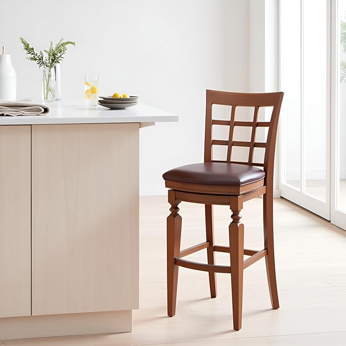 Alaterre Furniture Napa Bar Height Swivel Stool - Image 6