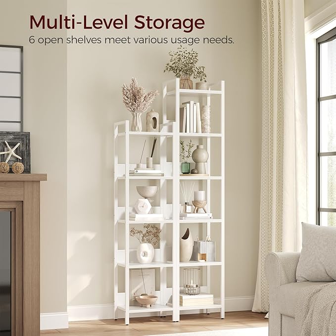 Bookshelf, 6-Tier Bookcase, Standing Book Shelf - Image 4