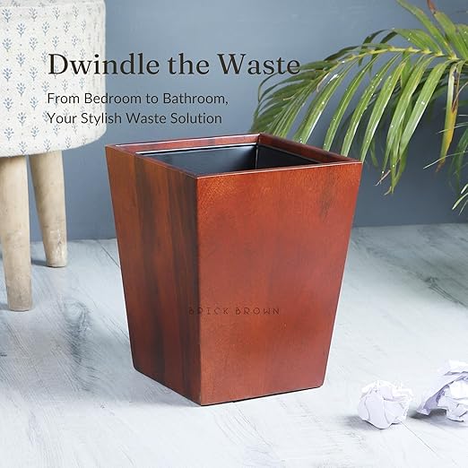 Premium Solid Wood Trashbin Multipurpose Furniture Basket - Image 2