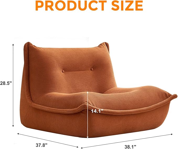 Bean Bag Chairs for Adults Giant BeanBag Chair Sofa Memory Foam Bean Bag Chair - Image 2