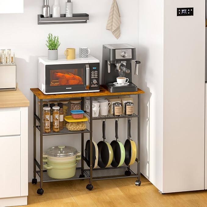 Kitchen Microwave Cart, Microwave Stand - Image 2