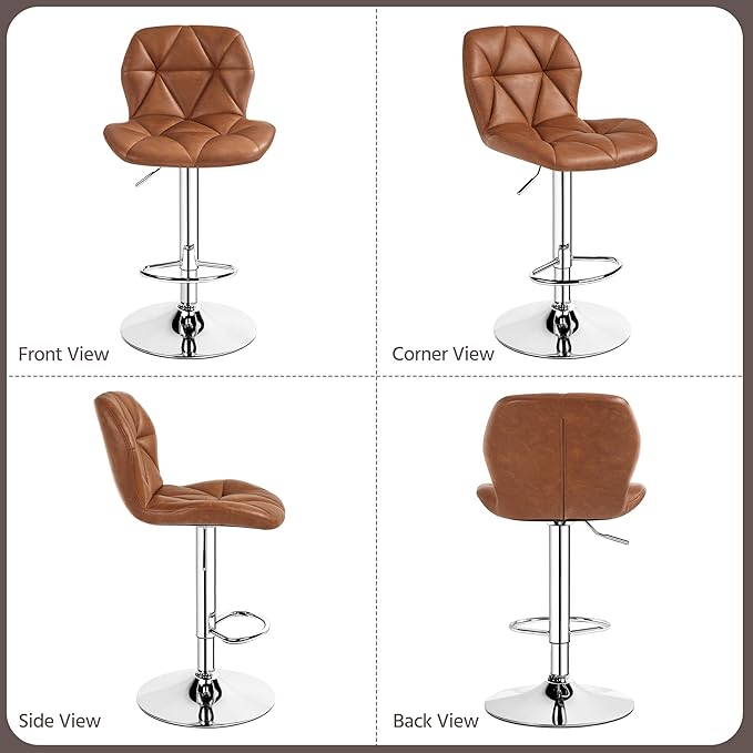 Yaheetech Barstools Set of 2, Modern Kitchen Island Stools - Image 5