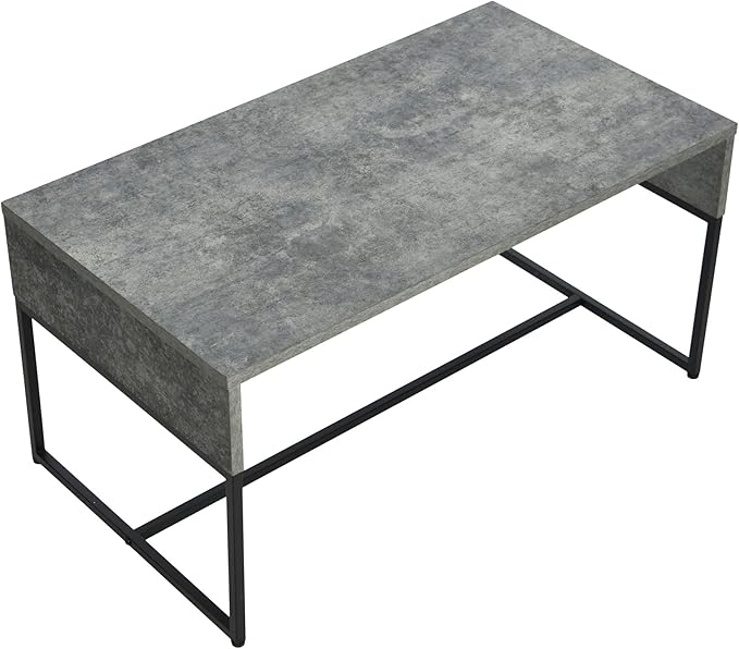 Household Essentials Wrap Rectangular Coffee Table Rustic Slate Concrete and - Image 4