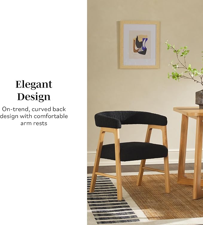 Walker Edison Ezra Modern Curved Back Dining Chair - Image 5