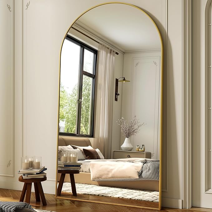 86"x40" Arched Full Length Mirror Floor Mirrors by XRAMFY