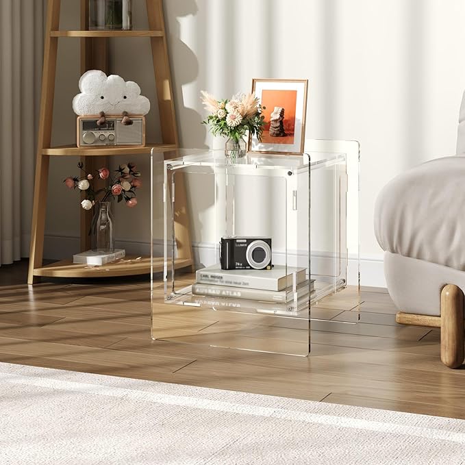 Acrylic End Table, Side Table Nightstand - Image 2