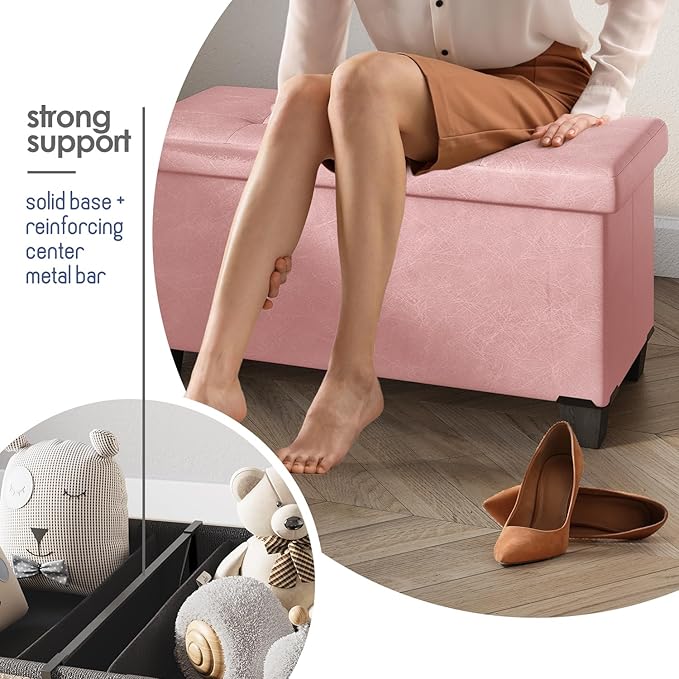 STORAGEBUD Storage Ottoman Bench - Image 5