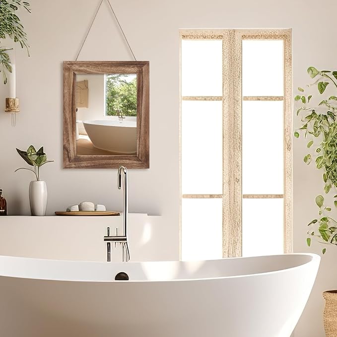 QDSSDECO 16"×20" Wall Mirror Farmhouse Decor Rectangular Mirror Hanging - Image 7