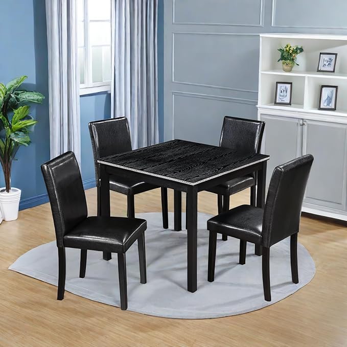Dining Table Sets, 5-Piece Kitchen Table & Chair Sets - Image 2