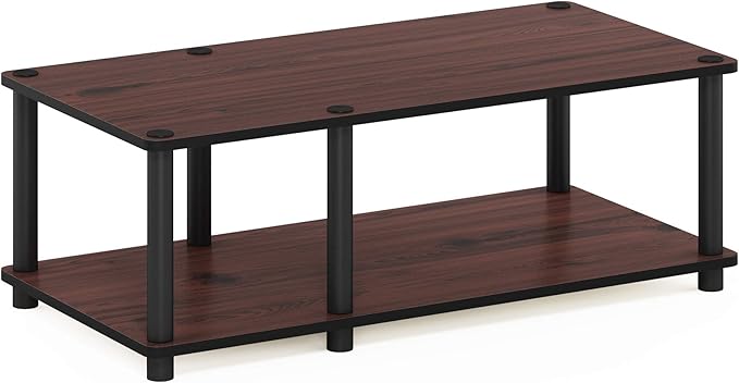 Furinno Just No Tools Dark Cherry Mid Television Stand by Furinno-FitsYourSpaceFitsYourBudget