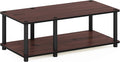 Furinno Just No Tools Dark Cherry Mid Television Stand by Furinno-FitsYourSpaceFitsYourBudget