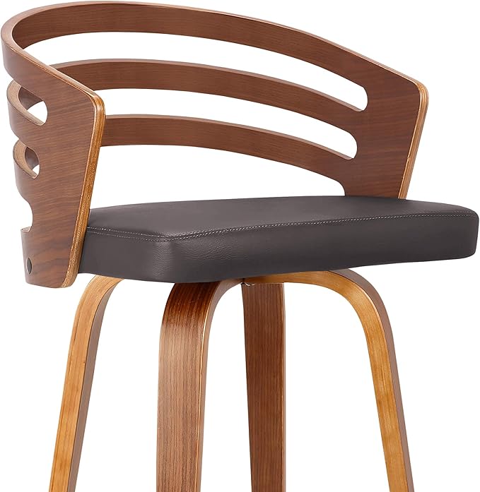 Armen Living Jayden Mid Century Modern Swivel Bar Stool - Image 6